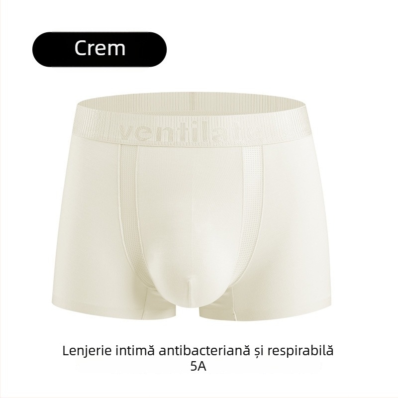 Boxeri pentru bărbați din Modal, vară: subțiri, respirabili, antibacterieni, croială lejeră, talie medie, mărime mare, culoare solidă