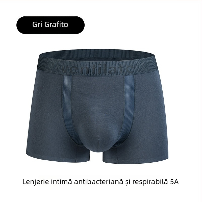 Boxeri pentru bărbați din Modal, vară: subțiri, respirabili, antibacterieni, croială lejeră, talie medie, mărime mare, culoare solidă