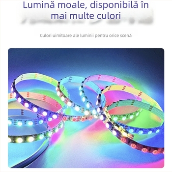 Bandă LED de 5 mm, model 0807, bandă liniară moale, programabilă cu telecomandă