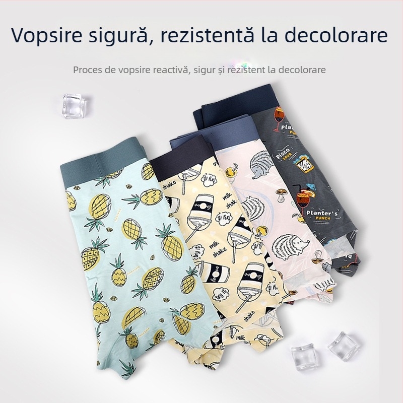 Boxeri bărbați din modal, respirabili, cu imprimeu fructe, 60-count