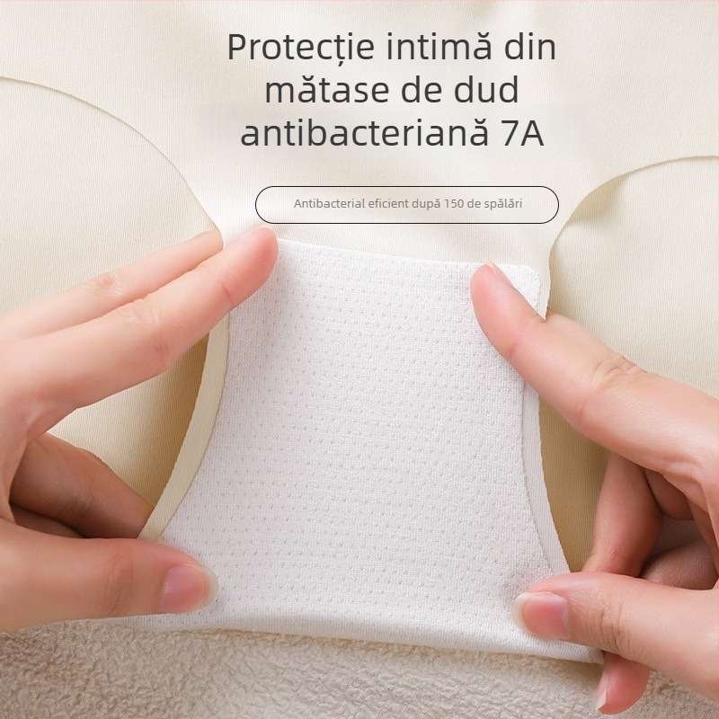 Lenjerie intimă feminină din mătase de gheață, fără cusături, pentru yoga și fitness, ușoară, respirabilă, antibacteriană, talie medie, dintr-o singură piesă