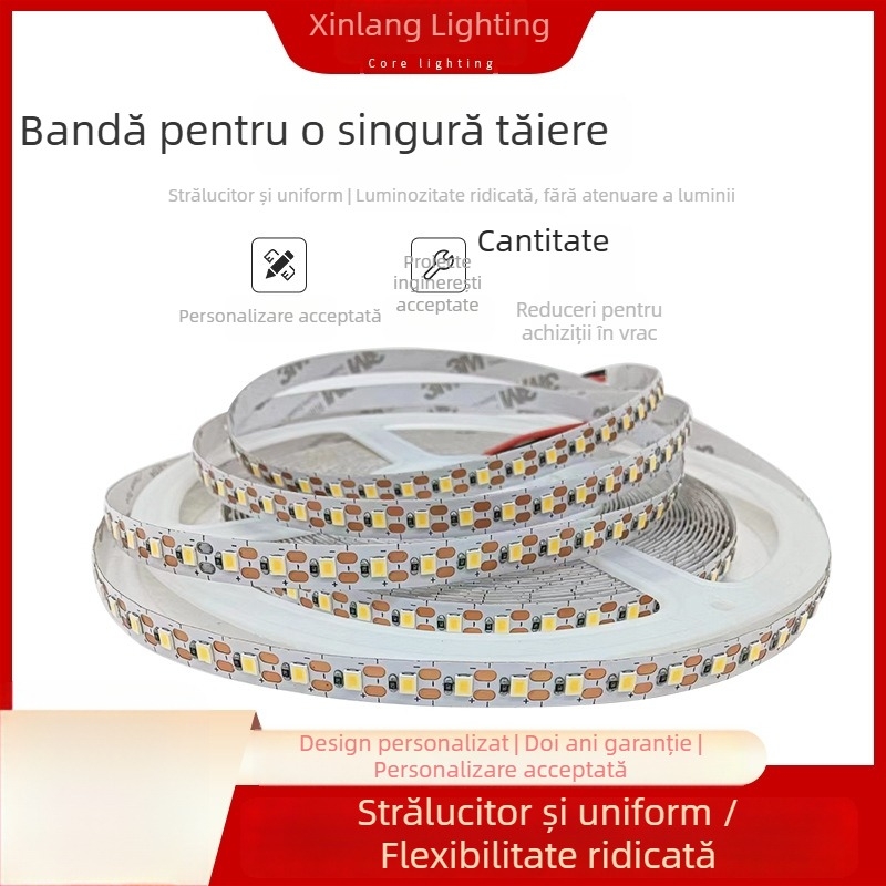 Bandă LED 12V/24V, 120 LED, tăiată în segmente, 3000K/4000K/6500K, CRI 85