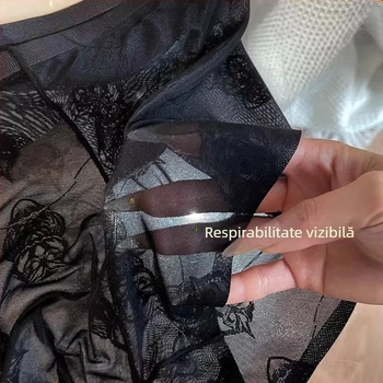 Lenjerie intimă bărbătească din mătase de gheață, dantelă, plasă transparentă, respirabilă, subțire pentru vară