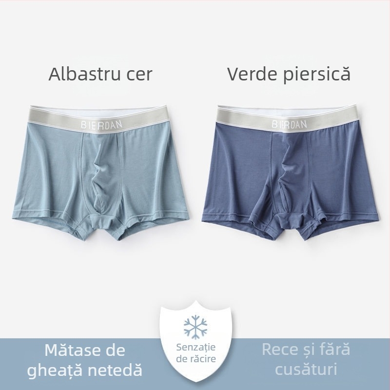 Boxeri pentru bărbați din modal, talie medie, în nuanțe Morandi, textură moale, imprimeu