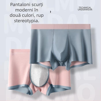 Boxeri bărbați din Ice Silk, fără cusături, respirabili și antibacterieni