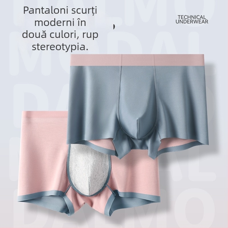 Boxeri bărbați din Ice Silk, fără cusături, respirabili și antibacterieni