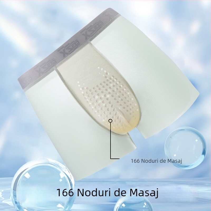 Boxeri bărbați din ice silk antibacterian, respirabili, uscare rapidă, cu plasă