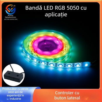 Bandă LED RGB 12V, 5050, set cu 24 de taste, iluminare cu schimbare de culoare