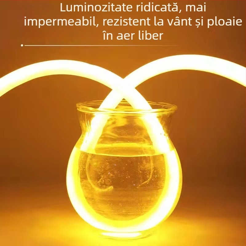 Bandă LED circulară personalizată, 220V, flexibilă, 2835 LED-uri, neon, iluminare exterior impermeabilă pentru proiecte