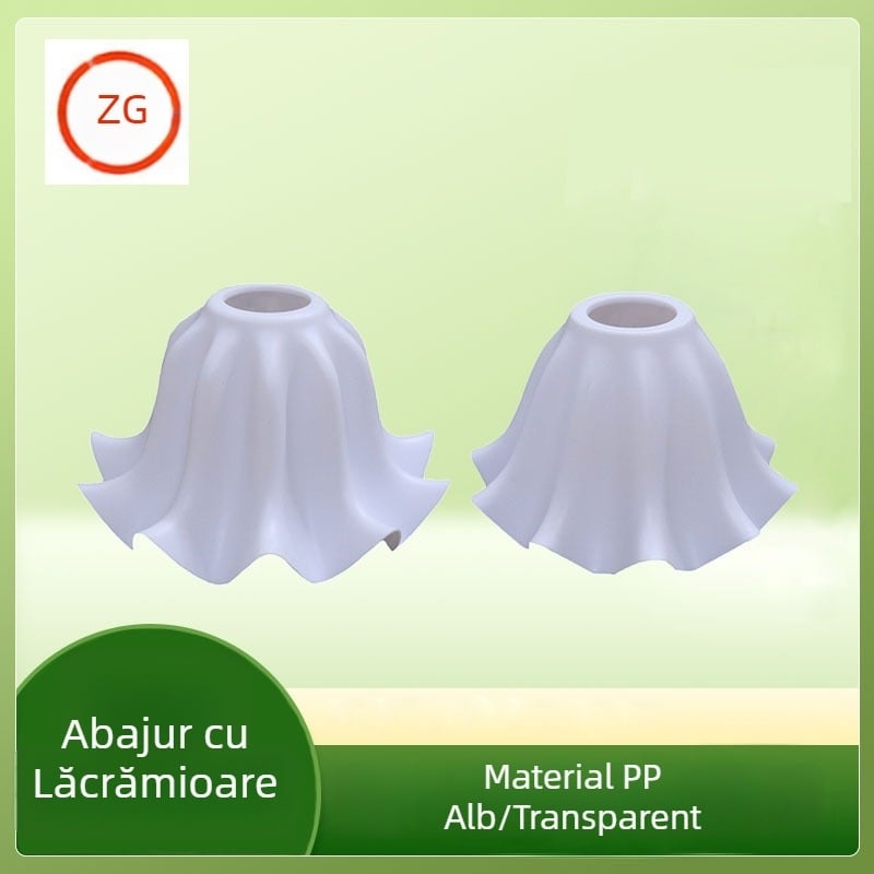 Abajur din plastic în formă de petale pentru lampa suspendată cu soclu E27, decor cafenea și restaurant