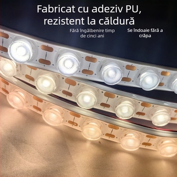 Bandă LED flexibilă pentru spălarea pereților, 24V, 48 LED/m, 3030, CRI 90, 18W, fascicul 30°, reglabilă, pentru fațade, peisaje și reclame