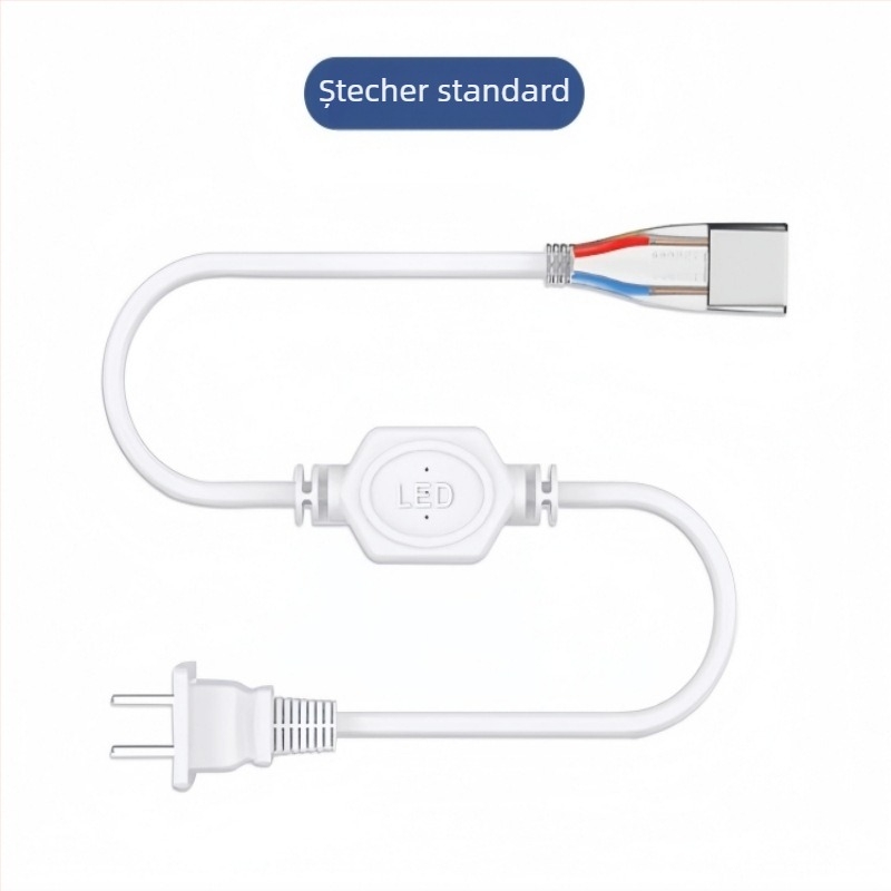Accesorii bandă LED de înaltă tensiune RGB, schimbare de culoare 5730/2835, bandă flexibilă cu transformator și mufă 220V