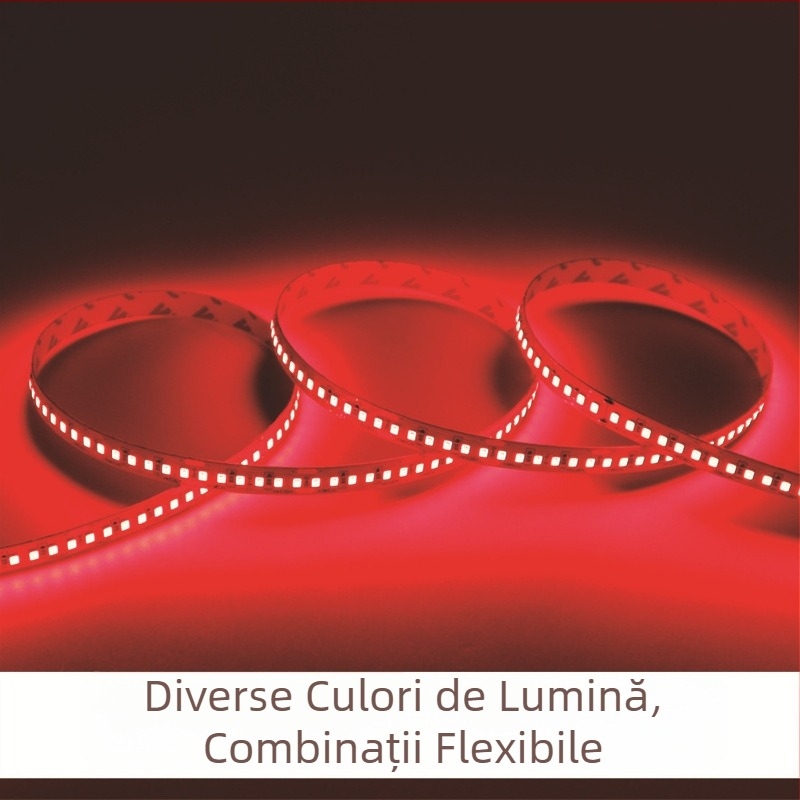 Bandă LED flexibilă, 12V-24V, 120 LED-uri, lățime 8 mm, iluminare liniară pentru interior, cip 2835, reglabilă