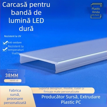 Abajur LED din PC, alb lăptos, liniar, pentru iluminat decorativ, cu difuzie de înaltă transparență, personalizabil