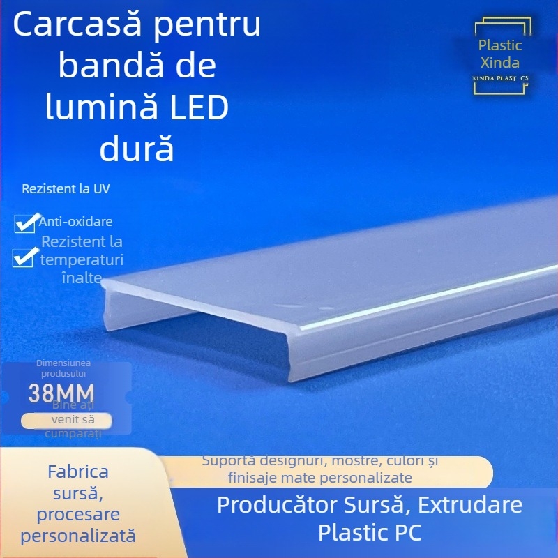 Abajur LED din PC, alb lăptos, liniar, pentru iluminat decorativ, cu difuzie de înaltă transparență, personalizabil