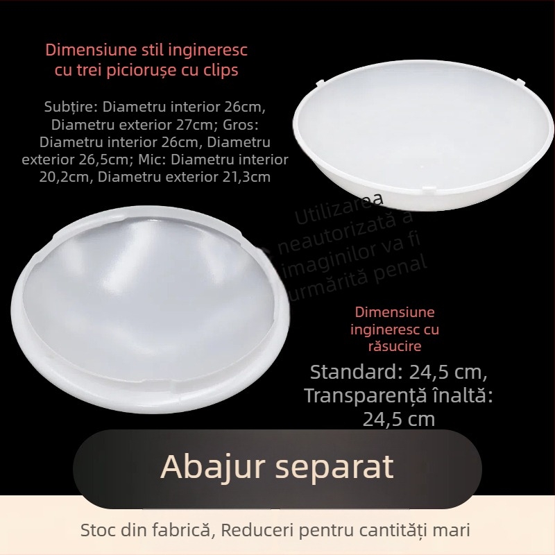Abajur circular pentru plafon cu cataramă și margine răsucită, anti-strălucire – accesoriu de înlocuire pentru dormitor și hol