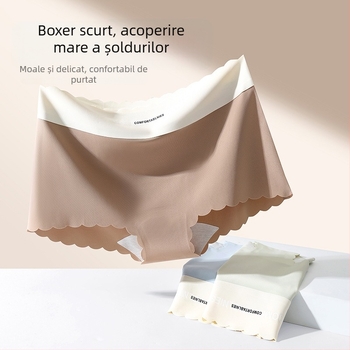 Chiloți pentru fete, fără cusături, talie înaltă, din Ice Silk, ultra-subțiri, respirabili, cu căptușeală din bumbac