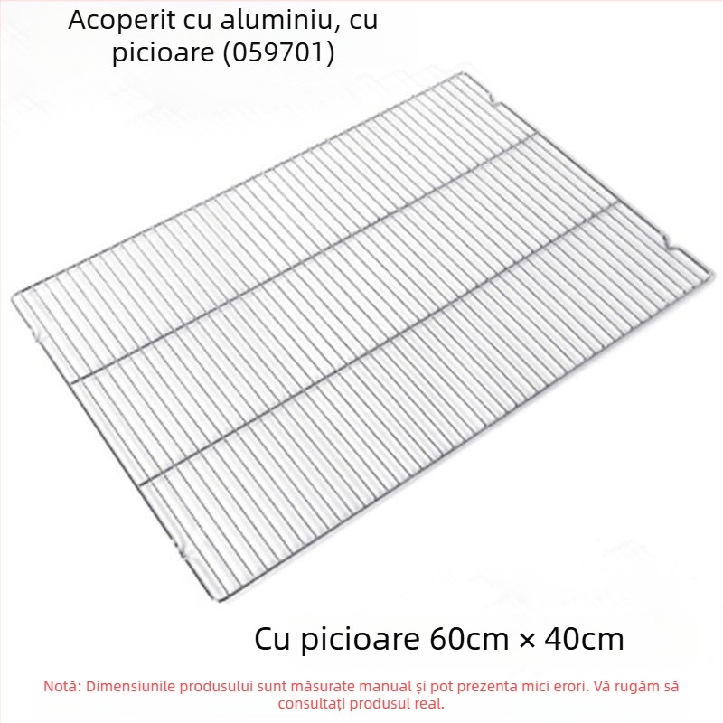 Raft de răcire din oțel inoxidabil pentru coacere pâine și prăjituri, cu picioare înalte, grătar din plasă pentru cuptor și grătar, utilizare comercială