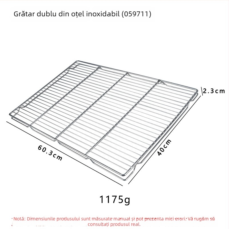 Raft de răcire din oțel inoxidabil pentru coacere pâine și prăjituri, cu picioare înalte, grătar din plasă pentru cuptor și grătar, utilizare comercială