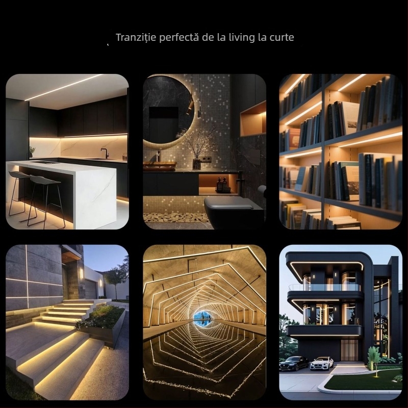 Bandă LED flexibilă de înaltă tensiune 6×12 pentru publicitate, stil DIY, 110V emisie laterală, bandă din silicon, impermeabilă