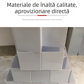 Abajur din acrilic cilindric, cu carcasă exterioară în formă dreptunghiulară, universal, material PP, nu se îngălbeneste, personalizabil
