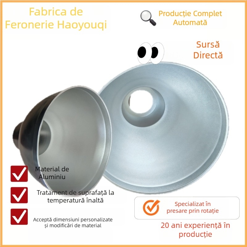 Abajur și corp personalizabile din cupru, aluminiu, fier și oțel inoxidabil pentru iluminat industrial și minier, cu soclu E27.