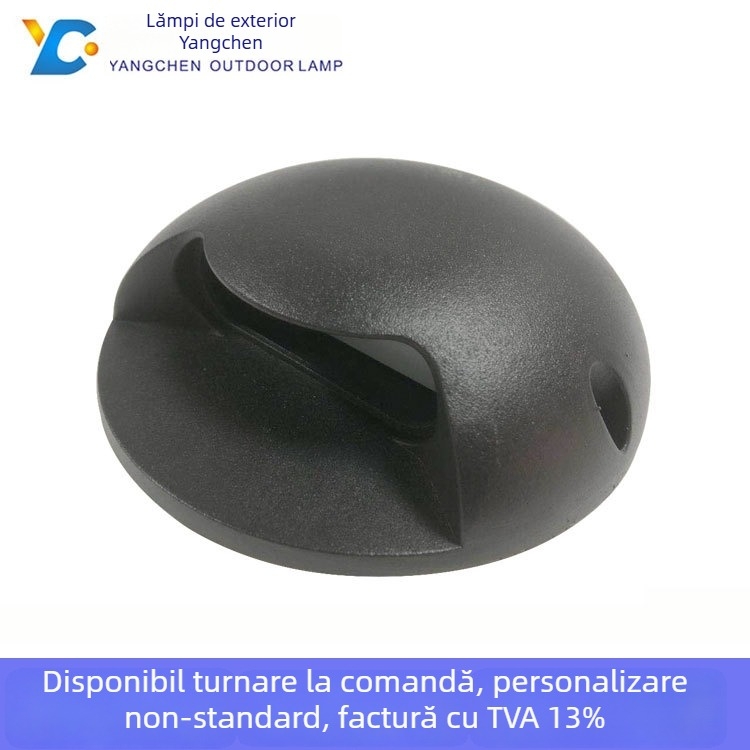 Carcasă LED pentru iluminat de exterior pe traseu, cu capac translucid, montaj pe suprafață, iluminare laterală pentru trepte și iluminare de colț