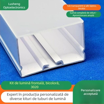 Profil LED din plastic integral, culoare duală, bandă LED rigidă, iluminare liniară pentru mobilier, carcasă încastrată 3020 pentru dulap de baie