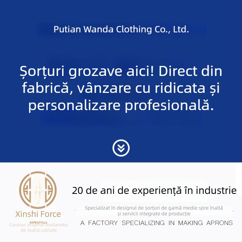 Șorț fără mâneci, în stil vestă, unisex pentru bucătărie și catering, impermeabil și rezistent la pete