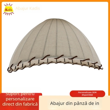 Abajur din pânză de in pentru lămpi suspendate, de masă și de podea; abajur rotund pentru lampă de perete