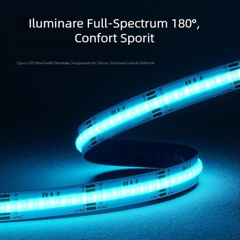 Bandă LED COB RGB – tensiune joasă, schimbare de culoare, iluminare uniformă pentru decor ambiental și iluminare de scenă, luminozitate înaltă
