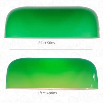 Abajur verde din sticlă pentru lampă de birou de tip bancă, stil vintage Shanghai