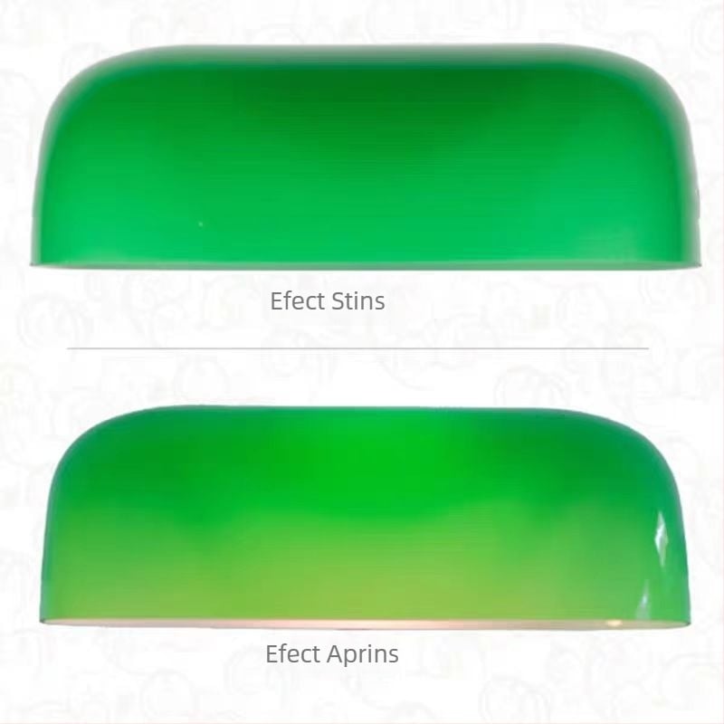 Abajur verde din sticlă pentru lampă de birou de tip bancă, stil vintage Shanghai