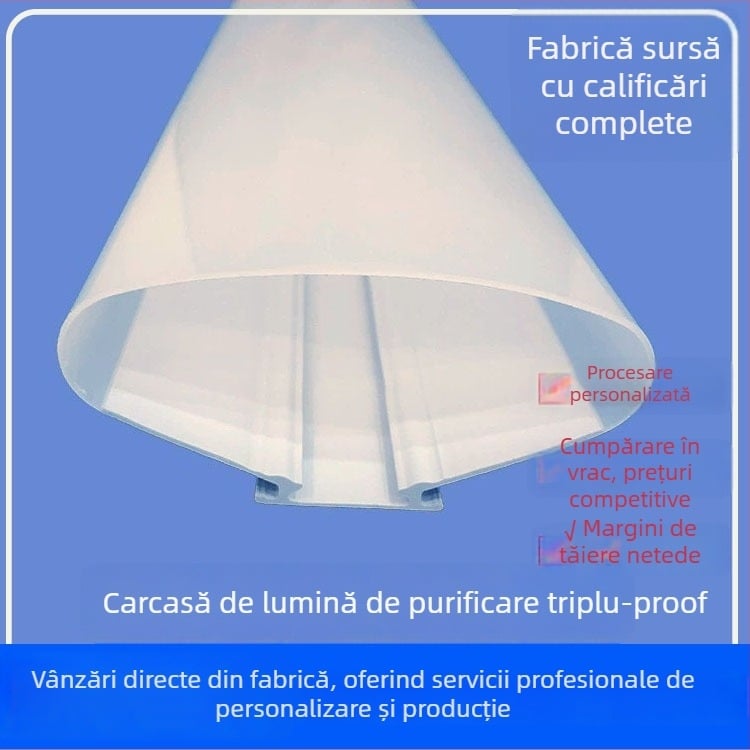 Abajur exterior bicolor impermeabil pentru tunel, carcasă de lampă din plastic complet integrată, extrudată în două nuanțe, protecție triple