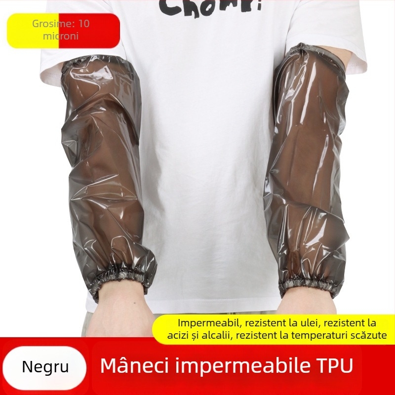 Manșon TPU impermeabil pentru adulți – unisex, bucătărie și procesare a alimentelor, rezistent la ulei, depozitare la rece