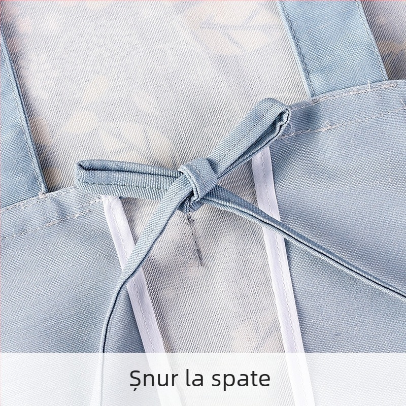 Șorț de bucătărie din pânză, rezistent la murdărie și uzură, șorț de talie pentru cupluri, uniformă de restaurant, stil pastoral