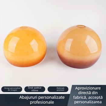 Abajur din sticlă, vopsit cu spray în mai multe culori, model Xc6666; potrivit pentru veioza de masă, veioza de podea, lustra