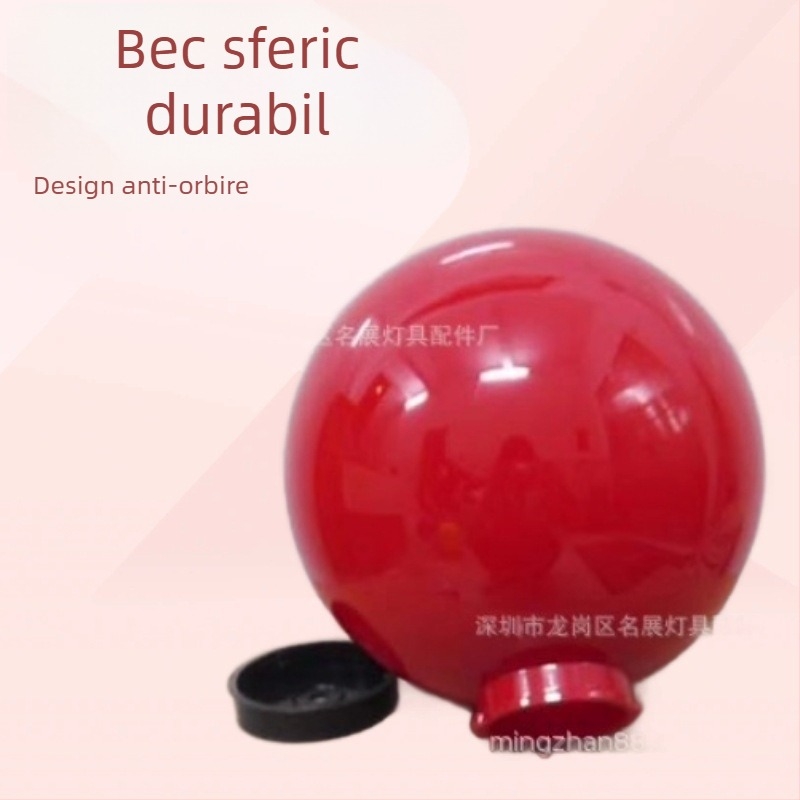 G200MM Abajur din plastic roșu HY-2255 LED bec decorativ 200mm, rezistent la spargere