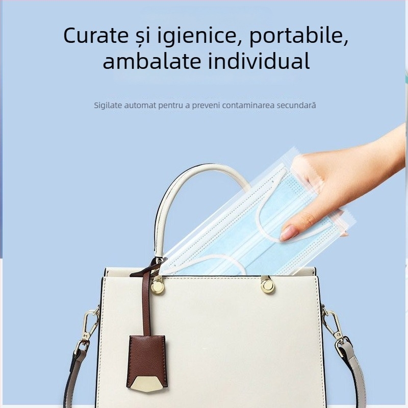 Xianjinfei Mască medicală de unică folosință – mască chirurgicală cu trei straturi și strat melt-blown, ambalare individuală