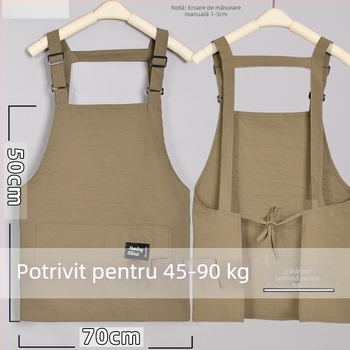 Șorț de bucătărie ușor, de vară, fără mâneci, impermeabil, uscare rapidă și rezistență la pete, pentru catering și muncă.