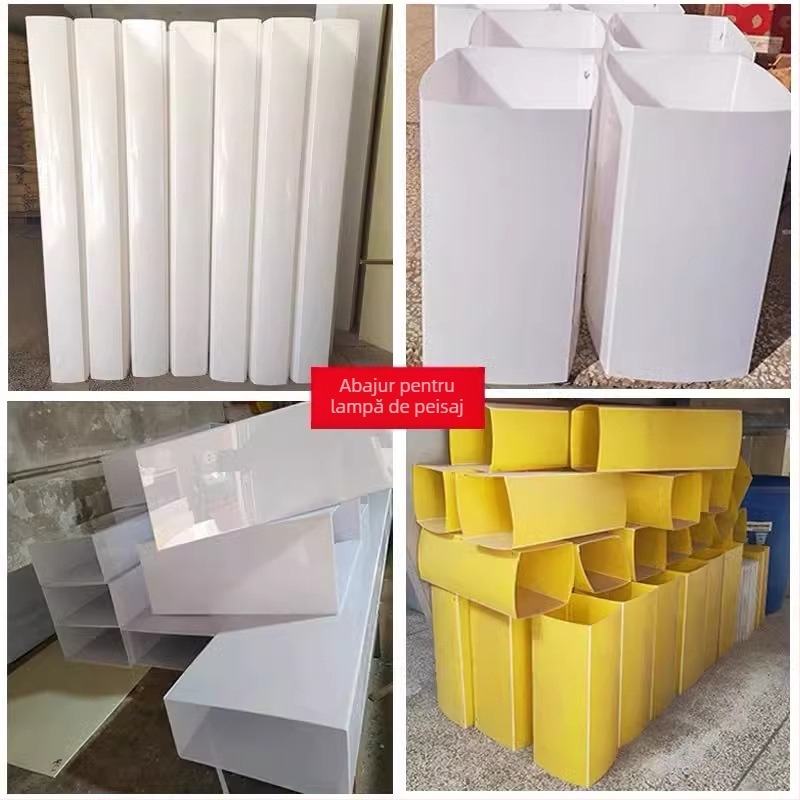 Abajur exterior din acril pentru stâlp pătrat și lanternă cilindrică, impermeabil, nu îngălbește, iluminat curte și peisaj
