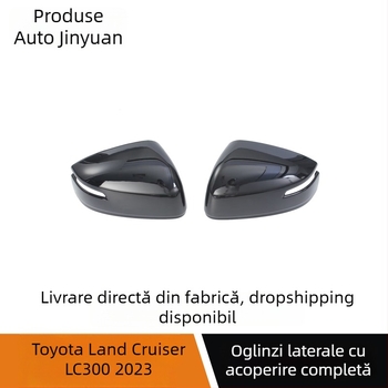 Capace oglindă LC300 cu aspect fibră de carbon, folie decorativă ABS, pentru LC300 2023