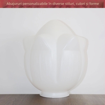 Abajur acrilic impermeabil pentru lampă stradală, design lotus și magnolie, personalizabil