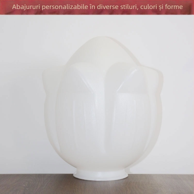 Abajur acrilic impermeabil pentru lampă stradală, design lotus și magnolie, personalizabil