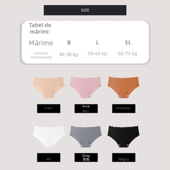 Tanga sexy pentru femei, model în valuri, material Ice Silk, talie joasă, căptușeală din bumbac, respirabil, mărime mare