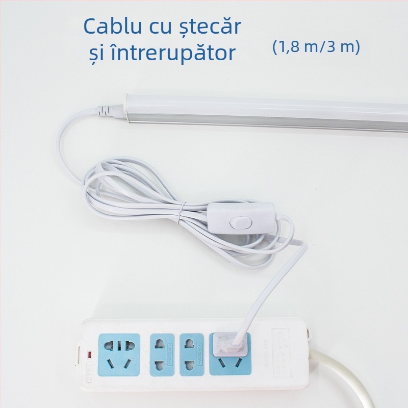 Accesorii LED colorate pentru tuburi T5-T8, cu întrerupător și cablu, lungime 1.8 m / 3 m / 5 m