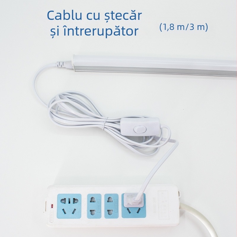 Accesorii LED colorate pentru tuburi T5-T8, cu întrerupător și cablu, lungime 1.8 m / 3 m / 5 m
