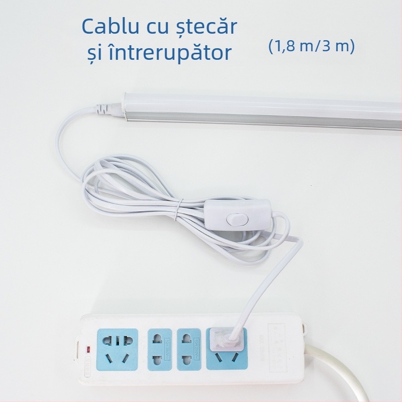 Accesorii LED colorate pentru tuburi T5-T8, cu întrerupător și cablu, lungime 1.8 m / 3 m / 5 m