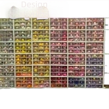 Organizator transparent cu nouă compartimente pentru mărgele și piese mici de hobby, cutie cu sertare