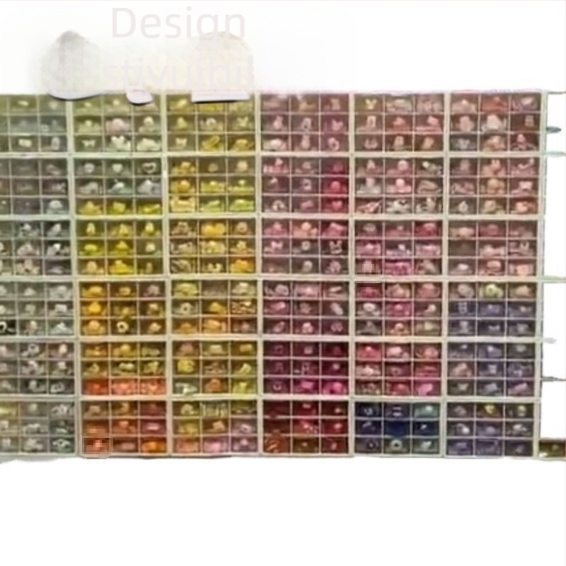 Organizator transparent cu nouă compartimente pentru mărgele și piese mici de hobby, cutie cu sertare